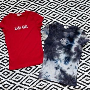 Girls Fashion Tops Red and Blue size Small